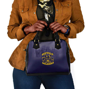 Buffalo Soldier Shoulder Handbag African American Heroes - Navy Blue - African Pride