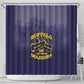 Buffalo Soldier Shower Curtain African American Heroes - Navy Blue - African Pride