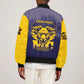 Personalized Buffalo Soldier Sleeve Zip Bomber Jacket African American Heroes - Navy Blue - African Pride