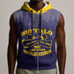 Personalized Buffalo Soldier Sleeveless Zip Hoodie African American Heroes - Navy Blue - African Pride