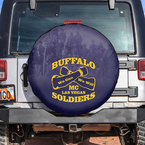 Buffalo Soldier Spare Tire Cover African American Heroes - Navy Blue - African Pride