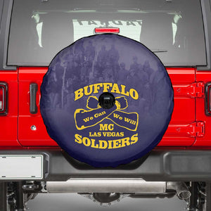 Buffalo Soldier Spare Tire Cover African American Heroes - Navy Blue - African Pride