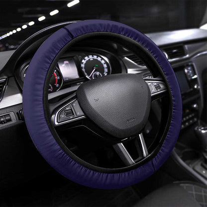 Buffalo Soldier Steering Wheel Cover African American Heroes - Navy Blue - African Pride
