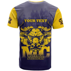Personalized Buffalo Soldier T shirt African American Heroes - Navy Blue - African Pride