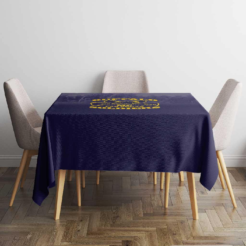 Buffalo Soldier Tablecloth African American Heroes - Navy Blue - African Pride