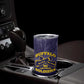 Personalized Buffalo Soldier Tumbler Cup African American Heroes - Navy Blue - African Pride