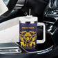 Personalized Buffalo Soldier Tumbler With Handle African American Heroes - Navy Blue - African Pride