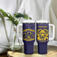 Personalized Buffalo Soldier Tumbler With Handle African American Heroes - Navy Blue - African Pride