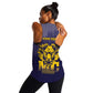 Personalized Buffalo Soldier Women Racerback Tank African American Heroes - Navy Blue - African Pride