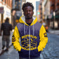 Personalized Buffalo Soldier Zip Hoodie African American Heroes - Navy Blue - African Pride