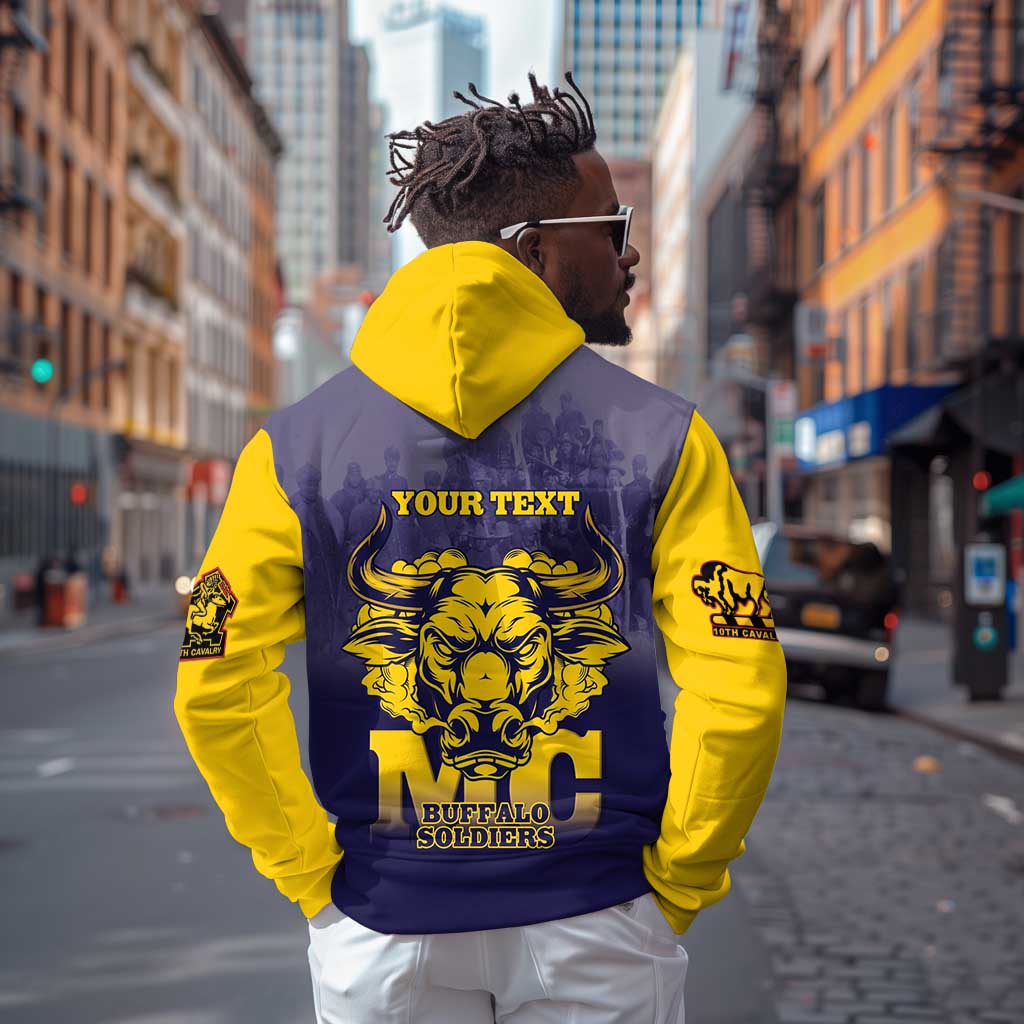 Personalized Buffalo Soldier Zip Hoodie African American Heroes - Navy Blue - African Pride