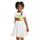 Melkam Enkutatash Ethiopian Kid Short Sleeve Dress Kebero Drum With Adey Abeba Flower - African Pride
