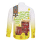 Melkam Enkutatash Ethiopian Long Sleeve Button Shirt Kebero Drum With Adey Abeba Flower - African Pride