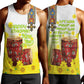 Melkam Enkutatash Ethiopian Men Tank Top Kebero Drum With Adey Abeba Flower - African Pride