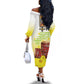 Melkam Enkutatash Ethiopian Off The Shoulder Long Sleeve Dress Kebero Drum With Adey Abeba Flower - African Pride