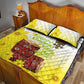 Melkam Enkutatash Ethiopian Quilt Bed Set Kebero Drum With Adey Abeba Flower - African Pride