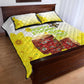 Melkam Enkutatash Ethiopian Quilt Bed Set Kebero Drum With Adey Abeba Flower - African Pride