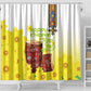 Melkam Enkutatash Ethiopian Shower Curtain Kebero Drum With Adey Abeba Flower - African Pride