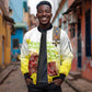 Melkam Enkutatash Ethiopian Sleeve Zip Bomber Jacket Kebero Drum With Adey Abeba Flower - African Pride