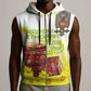 Melkam Enkutatash Ethiopian Sleeveless Zip Hoodie Kebero Drum With Adey Abeba Flower - African Pride
