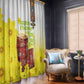 Melkam Enkutatash Ethiopian Window Curtain Kebero Drum With Adey Abeba Flower - African Pride