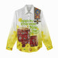 Melkam Enkutatash Ethiopian Women Casual Shirt Kebero Drum With Adey Abeba Flower - African Pride