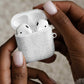 Nigeria Osun-Osogbo Festival AirPods Case White Lily Lei With Yoruba Pattern