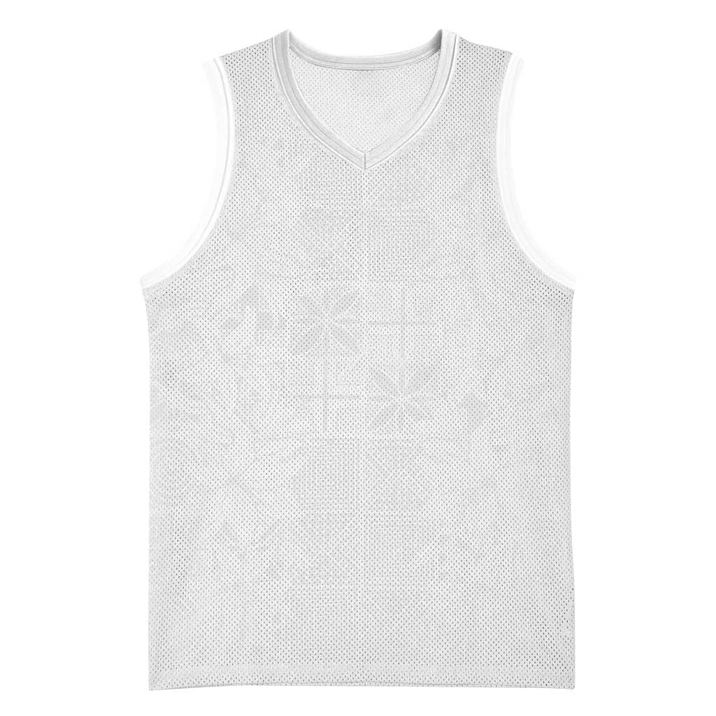 Nigeria Yoruba Osun-Osogbo Festival Basketball Jersey White Lily Lei - African Pride