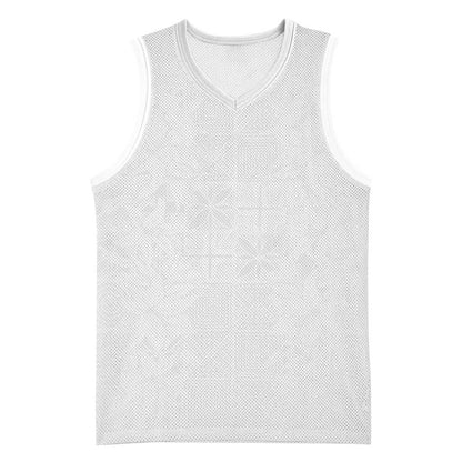Nigeria Yoruba Osun-Osogbo Festival Basketball Jersey White Lily Lei - African Pride