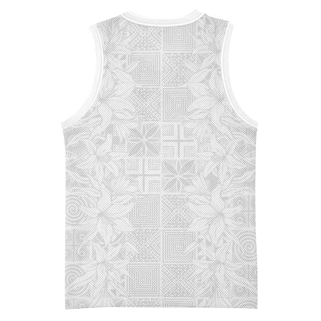 Nigeria Yoruba Osun-Osogbo Festival Basketball Jersey White Lily Lei - African Pride