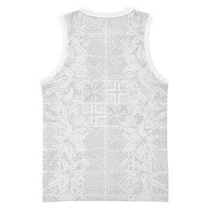 Nigeria Yoruba Osun-Osogbo Festival Basketball Jersey White Lily Lei - African Pride