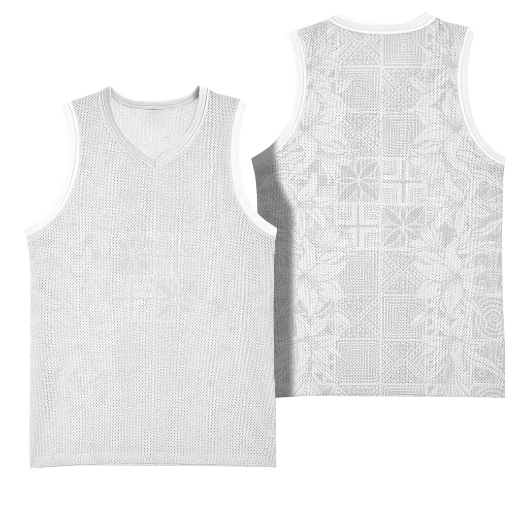 Nigeria Yoruba Osun-Osogbo Festival Basketball Jersey White Lily Lei - African Pride