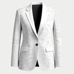 Nigeria Osun-Osogbo Festival Blazer White Lily Lei With Yoruba Pattern