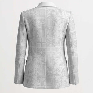 Nigeria Osun-Osogbo Festival Blazer White Lily Lei With Yoruba Pattern