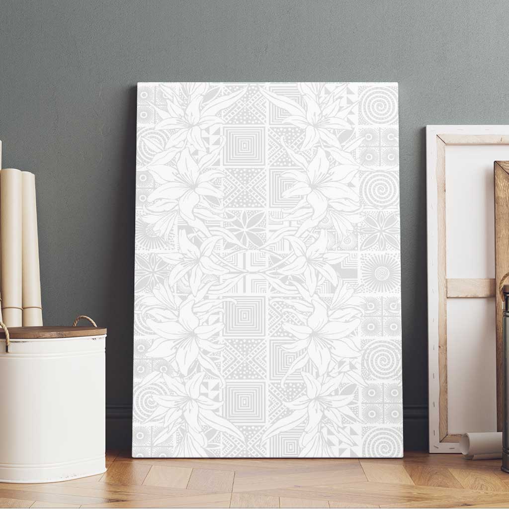 Nigeria Yoruba Osun-Osogbo Festival Canvas Wall Art White Lily Lei - African Pride