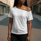 Nigeria Osun-Osogbo Festival Cross Shoulder Shirt White Lily Lei With Yoruba Pattern