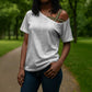 Nigeria Osun-Osogbo Festival Cross Shoulder Shirt White Lily Lei With Yoruba Pattern