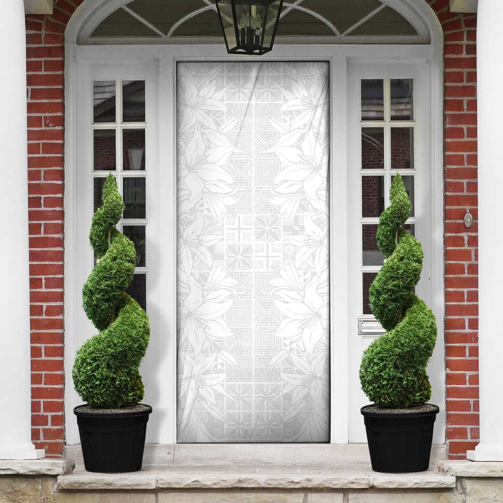 Nigeria Osun-Osogbo Festival Door Cover White Lily Lei With Yoruba Pattern