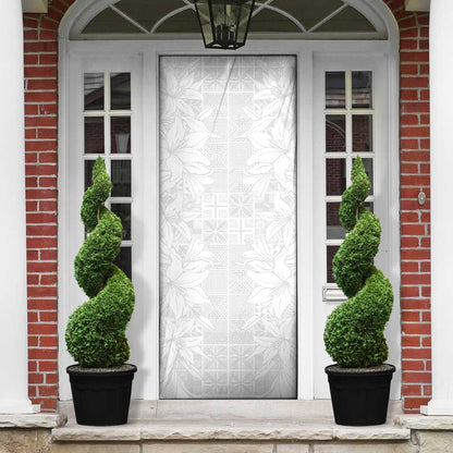 Nigeria Osun-Osogbo Festival Door Cover White Lily Lei With Yoruba Pattern
