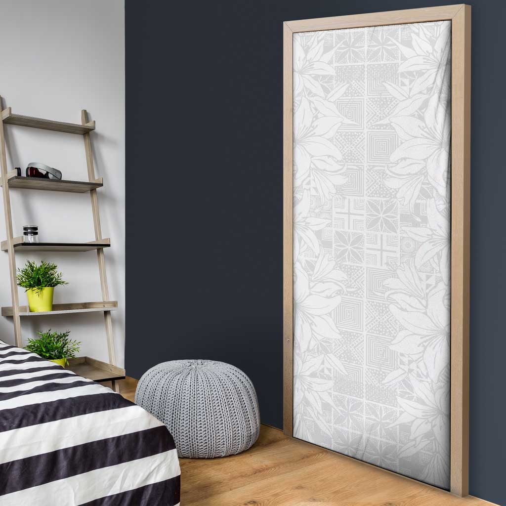 Nigeria Osun-Osogbo Festival Door Cover White Lily Lei With Yoruba Pattern