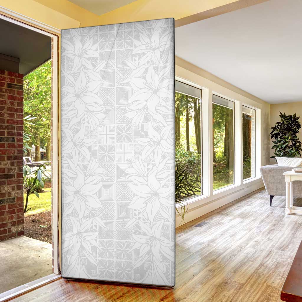 Nigeria Osun-Osogbo Festival Door Cover White Lily Lei With Yoruba Pattern