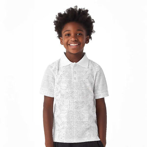 Nigeria Yoruba Osun-Osogbo Festival Kid Polo Shirt White Lily Lei - African Pride