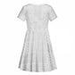 Nigeria Yoruba Osun-Osogbo Festival Kid Short Sleeve Dress White Lily Lei - African Pride