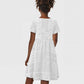 Nigeria Yoruba Osun-Osogbo Festival Kid Short Sleeve Dress White Lily Lei - African Pride