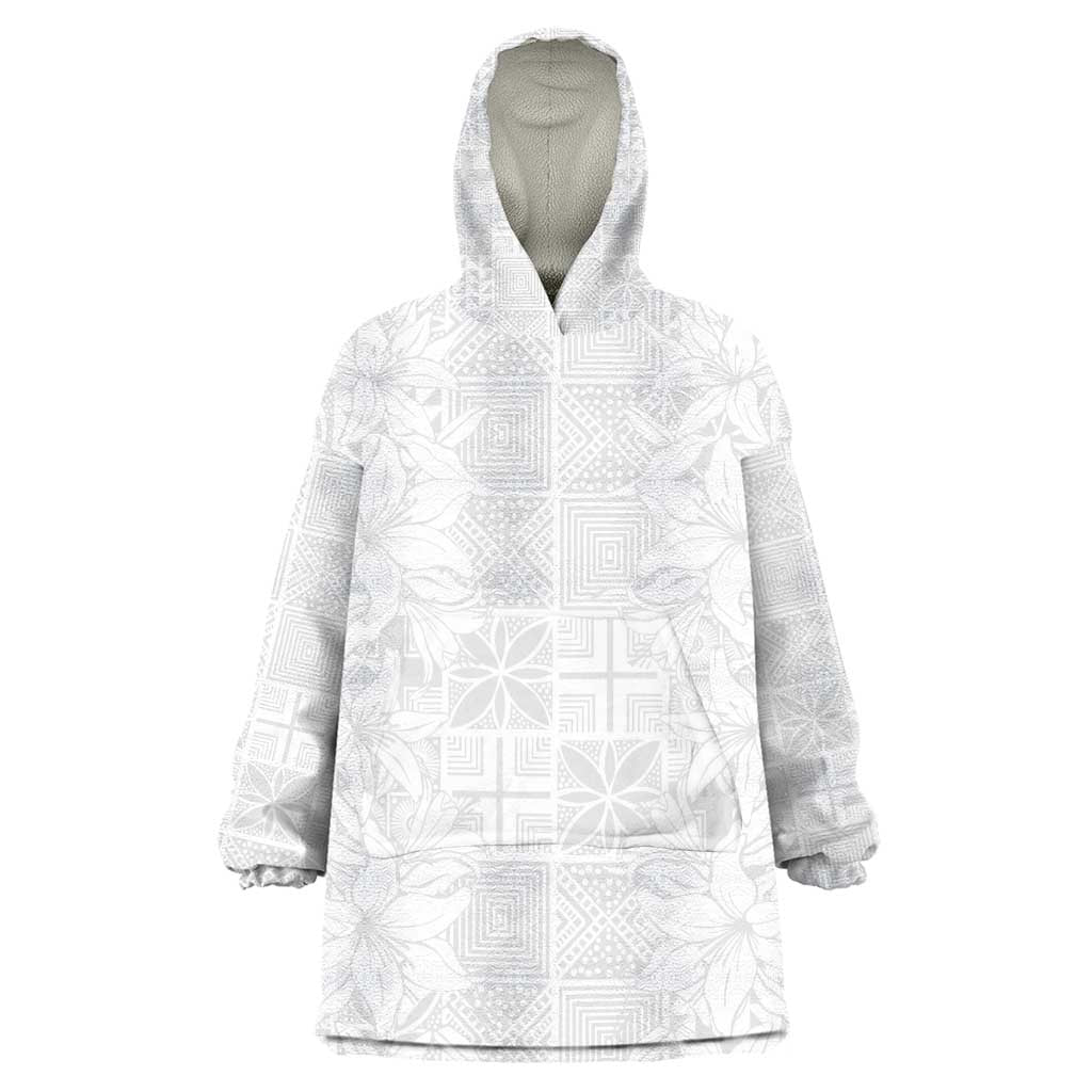 Nigeria Yoruba Osun-Osogbo Festival Kid Wearable Blanket Hoodie White Lily Lei - African Pride
