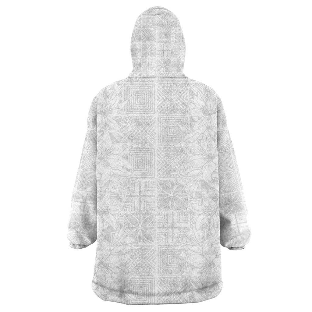 Nigeria Yoruba Osun-Osogbo Festival Kid Wearable Blanket Hoodie White Lily Lei - African Pride