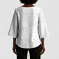Nigeria Osun-Osogbo Festival Kimono Sleeve Blouse White Lily Lei With Yoruba Pattern