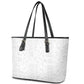 Nigeria Yoruba Osun-Osogbo Festival Leather Tote Bag White Lily Lei - African Pride