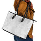 Nigeria Yoruba Osun-Osogbo Festival Leather Tote Bag White Lily Lei - African Pride