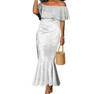 Nigeria Yoruba Osun-Osogbo Festival Mermaid Dress White Lily Lei - African Pride